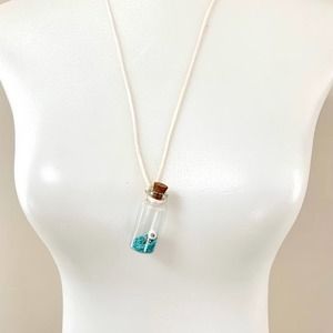 Message in a bottle handmade pendant necklace